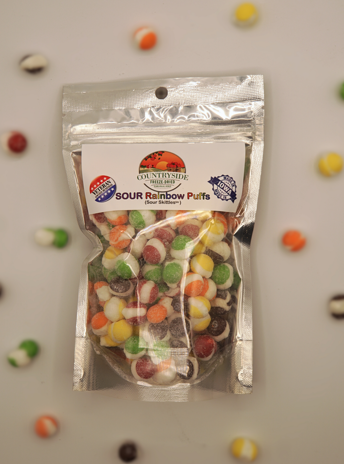 Freeze-Dried Sour Rainbow Puffs
